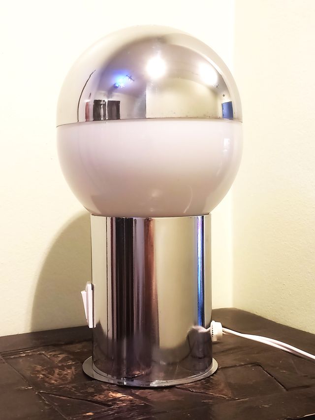 Lámpara Space Age Cromada Motoko Ishii Italia 70