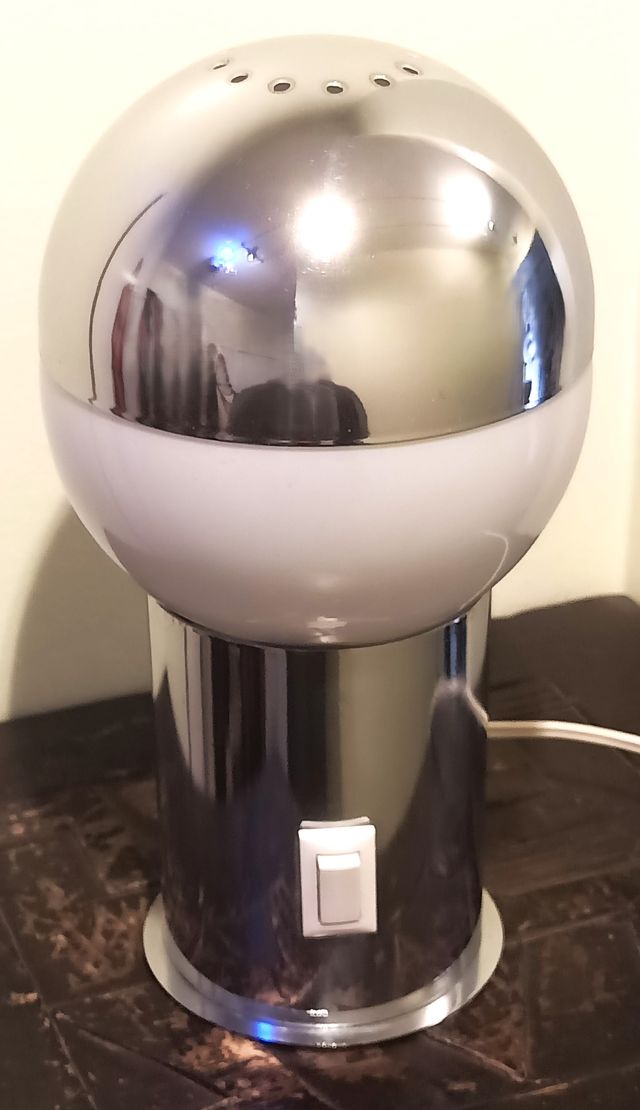 Lámpara Space Age Cromada Motoko Ishii Italia 70