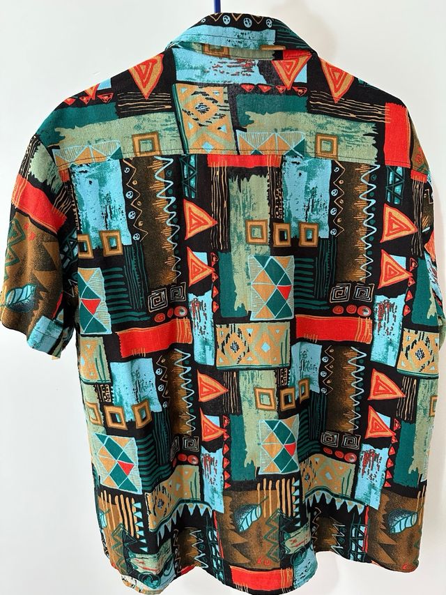 Camisa Hawaiana Estampada Multicolor