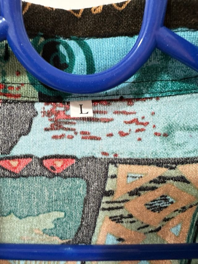 Camisa Hawaiana Estampada Multicolor