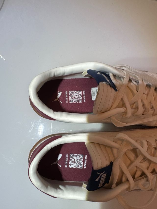 Zapatillas Puma Club Blancas y Beige