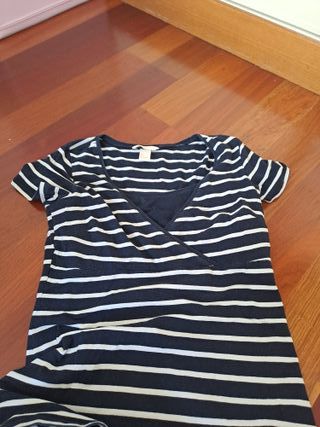 Ropa de lactancia azul y blanca
Vestidos camisetas