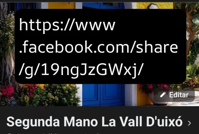 Grupo de Facebook de ventas y donaciones.