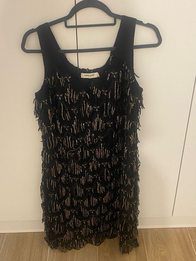 Vestido fiesta Naf Naf lentejuelas