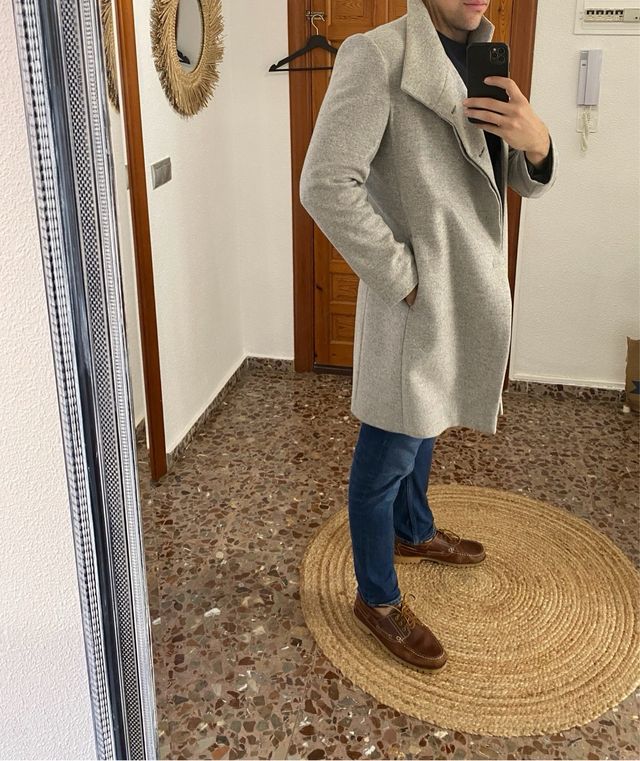 Abrigo Zara gris claro