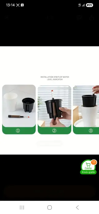 2 Macetas Autorriego Blancas Plástico de calidad