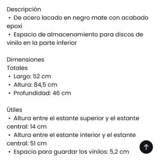 Mueble para tocadiscos metálico negro La Redoute