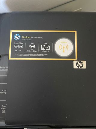 Impresora HP Negra Deskjet F4580 Series Wireless