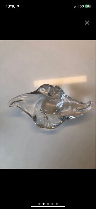 Cenicero macizo vintage Cristal Años 60-70