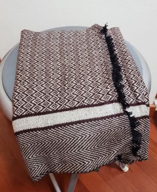 Sciarpa unisex viscosa beige e marrone