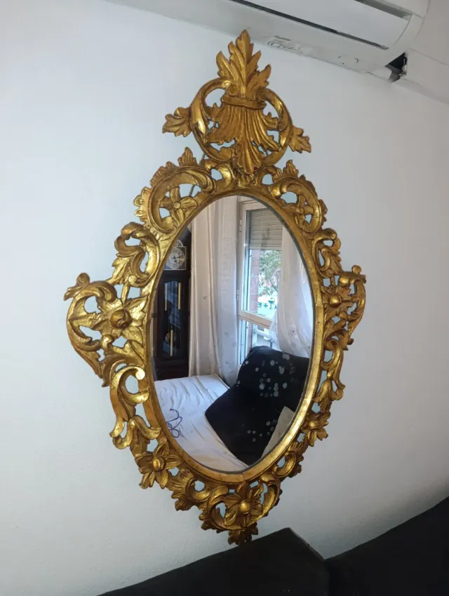 Specchio ovale Cornucopia Gold