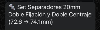 Separadores 5x120 Doble Anclaje 20mm