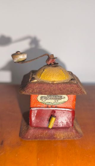 Molinillo café Rico hojalata litografiada años 40