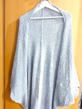 Cárdigan gris lentejuelas talla única