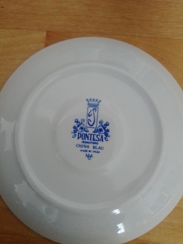 Juego de café de porcelana azul y blanco