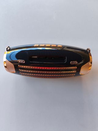 Altavoz Portátil Bluetooth Negro y Dorado