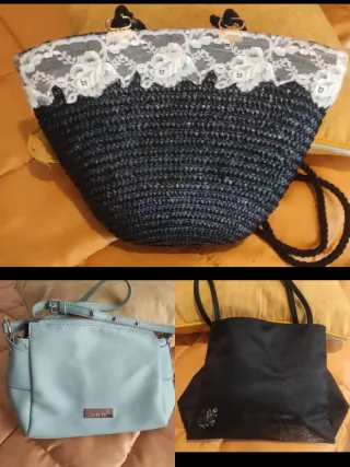3 BOLSOS VARIADOS(AMICHI, CESTO Y FIESTA).