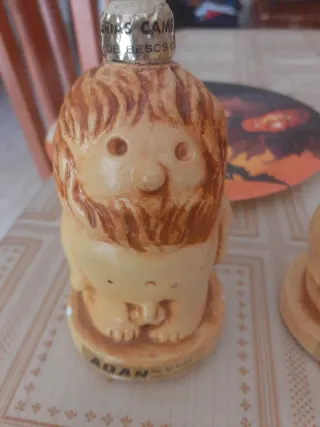 Figure vintage di liquore in ceramica Adamo ed Eva