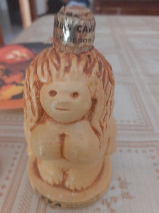 Figure vintage di liquore in ceramica Adamo ed Eva