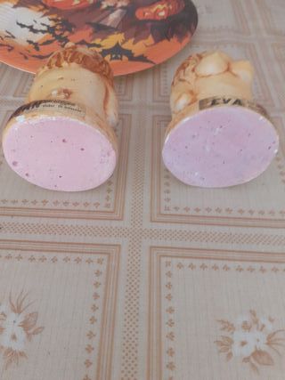 Figure vintage di liquore in ceramica Adamo ed Eva