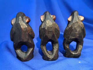 Figuras Monos Sabios Madera
