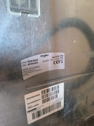 Lavadora Whirlpool Carga Superior correa averiada