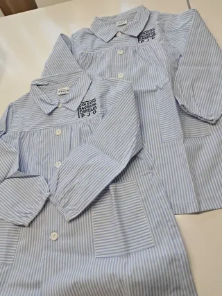 2 baberos Colegio PJO Rayas Azul (talla 3)