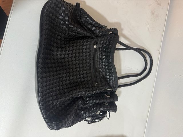 Bolso Chanel Negro Tejido