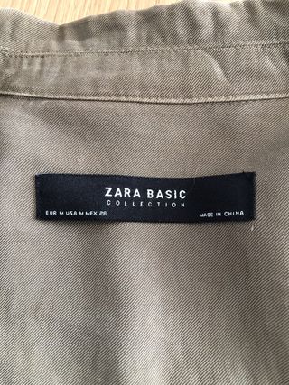 Chaqueta Zara entretiempo verde militar Talla M