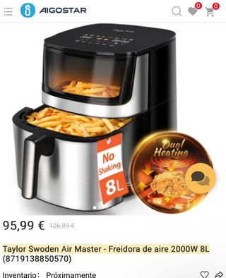 Freidora Aire Taylor Swoden 8L