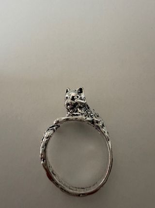 Anillo gatito ajustable vintage estilo Y2K
