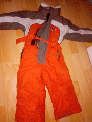 Mono de esquí para niño naranja