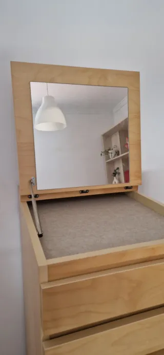 Cómoda Ikea MALM 6 cajones con espejo/joyero