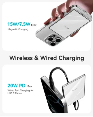 Batteria esterna magnetica 5000mAh