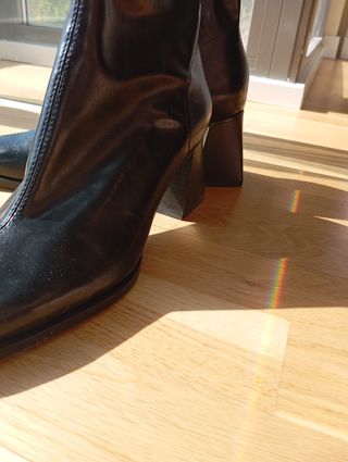 Botines negros mujer tacón cuadrado(5). Cómo nuevo
