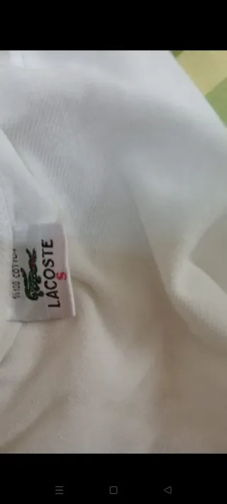 Polo Lacoste Blanco Talla M