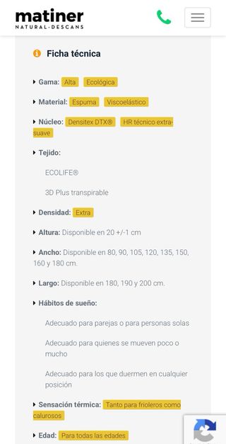 Colchón Vita Ecolife 140x200