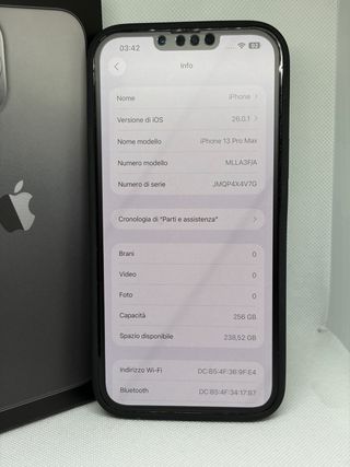 iPhone 13 Pro Max 256GB Batteria 100%