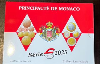 Cartera Monedas Euro Monaco 2025 Brillante