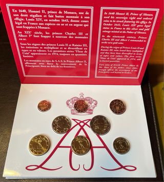 Cartera Monedas Euro Monaco 2025 Brillante