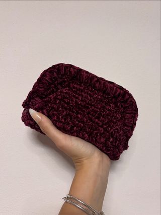 Borsa fatta a mano color borgogna