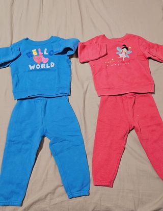 Conjunto sudadera y pantalón niña talla 9_12meses 