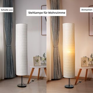 Lámpara de pie LALISU papel y metal