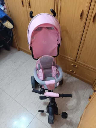 Triciclo evolutivo Kinderkraft rosa.