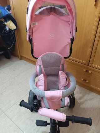Triciclo evolutivo Kinderkraft rosa.
