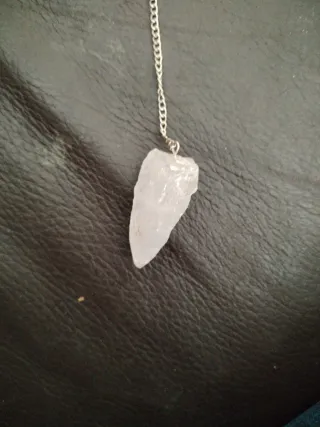 Péndulo Cuarzo Blanco Plata