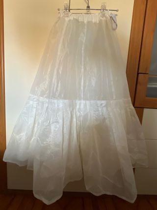 Cancán vestido comunión blanco