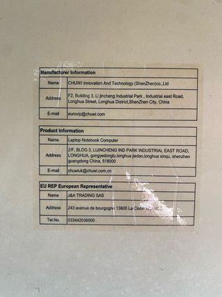 Chuwi HeroBook Pro Portátil Plata/Negro