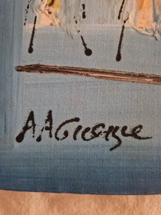 Cuadro abstracto figuras africanas