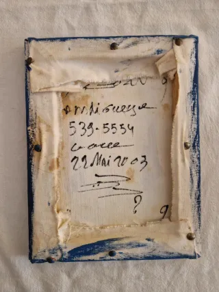 Cuadro abstracto figuras africanas